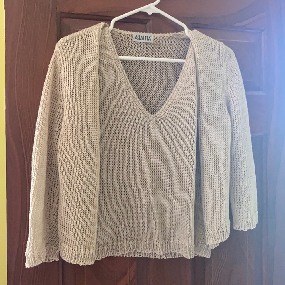 Knit tank/sweater pair